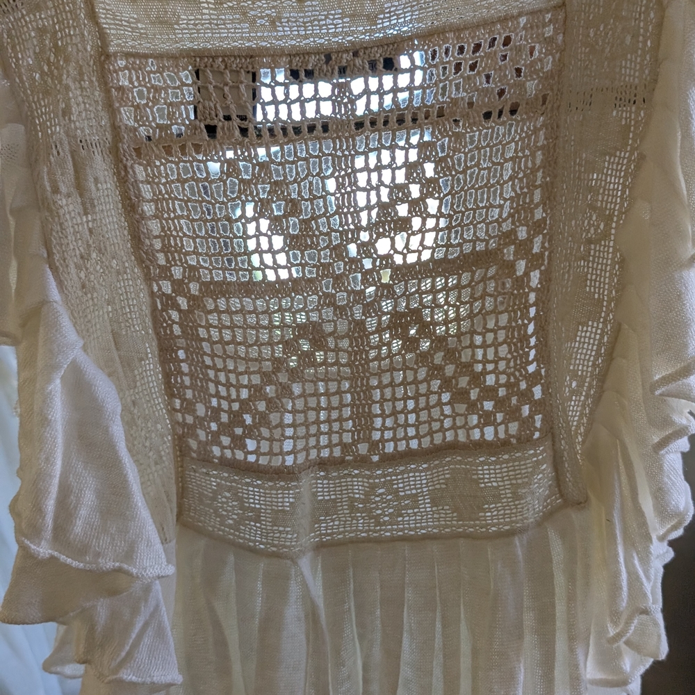 Moda International White Ruffle Blouse - Picture 7 of 8